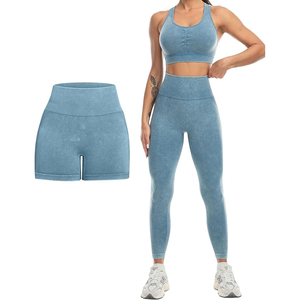 Conjunto de Yoga ligero para mujer, mallas, superventas, nuevo diseño, conjuntos de sujetador y pantalones cortos de gimnasio para mujer, superventas - Product Image 5