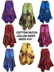 Mayorista Nuevo Algodón Jullar Parche B/D Mujeres Boho Ropa Elegante Cintura Alta Plisado Encaje Trim Algodón Maxi Falda Casual - Product Image 2