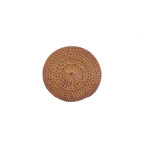 Posavasos de mimbre tejido redondo Natural de la mejor calidad al por mayor posavasos de ratán resistente al calor con soporte - Product Image 1