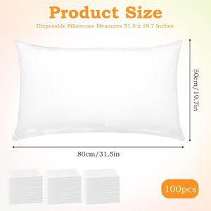 100 pièces taie d'oreiller jetable Non-tissé outil d'extension de cils Anti-huile Anti-bactéries beauté maquillage cils accessoires - Product Image 2