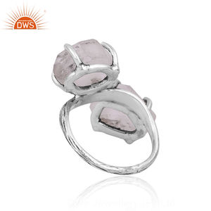 Vente chaude en argent Sterling naturel Herkimer diamant pierres précieuses bague bijoux pour femmes cadeau pour elle fabricant de bijoux Demi Fine - Product Image 3