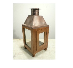 Lanterne extérieure plaquée cuivre, décor de jardin - Product Image 3
