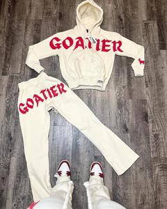 Survêtement unisexe à broderie personnalisée avec finition délavée à l'acide, tissu respirant et confortable, Streetwear à motif solide-Vente en gros en usine - Product Image 1