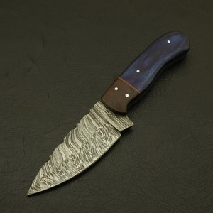 Cuchillo de caza de acero hecho a mano de Damasco, Funda de cuero de alta calidad, compatible con hoja fija OEM, garantía de 3 años personalizable - Product Image 3