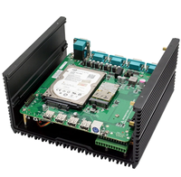 Komputer industri Dual core X86 komputer terpasang sistem barebone mini tanpa kipas komputer industri