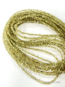 Cuentas de Cuarzo Herkimar con Recubrimiento de Diamante, Color Amarillo Miel Claro Natural, Calidad AAA, Tamaño 2-3 mm - Product Image 2