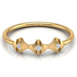 Bague en pierres précieuses de taille ronde en diamant naturel certifié Design exclusif Bague d'éternité en argent et or Vente de bijoux de créateur personnalisés - Product Image 1