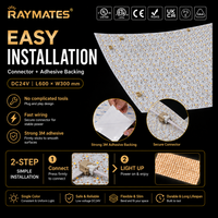 Tira de LED Regulable de 5000K, Lámina de Luz LED de Alta Densidad, Panel Flexible, Lámina LED Delgada Personalizada para Encimeras de Piedra, Retroiluminación de Ónix