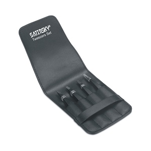 Pince à épiler en acier inoxydable noir de tout dernier style, pointe pointue de précision pour l'élimination des poils du visage et des éclats incarnés. - Product Image 4