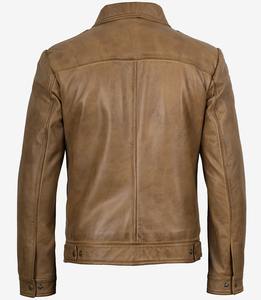 Veste d'hiver en cuir à motif solide de qualité supérieure pour hommes, haut de gamme, design tendance, nouveau style décontracté, teint uni - Product Image 3