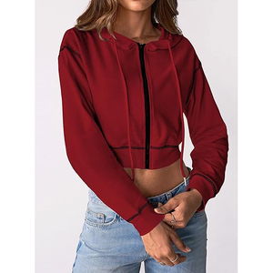 Chic Cropped Hoodie Women Sexy Short Hooded Sweatshirt Soft Cotton Pullover Long Sleeve Street Style Fashion Casual Top - Product Image 4