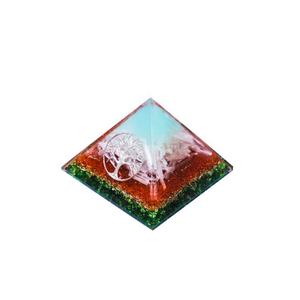 Venta al por mayor de alta calidad selenita cuarzo pirámide amor tallado orgonita árbol vida grabado Mesa cristal curación piedras preciosas Feng Shui - Product Image 1