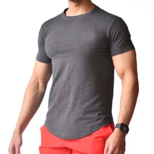 T-shirt de sport de couleur unie de haute qualité vêtements de sport actifs pour Streetwear mèche course entraînement Sport Fitness T-shirt pour hommes - Product Image 4