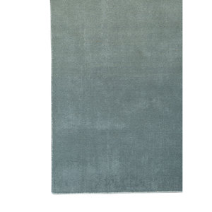 Alfombra de Lana Azul Jean-Hwl-84 Tejida a Mano, Color Sólido, Rectangular, Tamaño 9x12, para Sala de Estar, Entrada, Pasillo, para Adolescentes - Product Image 4