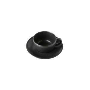Minimally Designed 207cc Black Tea <b>Cup</b> <b>Set</b> with Saucer for 2 04ALM001518 Season Ceramic 2-Person <b>Set</b> - Product Image 3