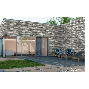 31X56 cm País Exterior Cerámica Pared Azulejos de enclavamiento Superficie de piedra en relieve Acabado mate Diseño gráfico áspero 31X56 cm - Product Image 5