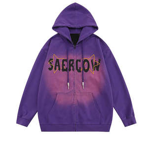 Sweat à capuche tendance 2026, marque américaine, style streetwear, épaules tombantes, tendance streetwear, pour hommes et femmes, peinture au pistolet, lavage à la machine - Product Image 6