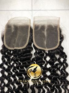 Extensiones de Cabello Humano Virgen Remy 100% con Cutícula Alineada al por Mayor, Ondulado Profundo de 20'' con Cierre de Encaje Transparente 4x4, de Una Sola Capa, Indio - Product Image 6