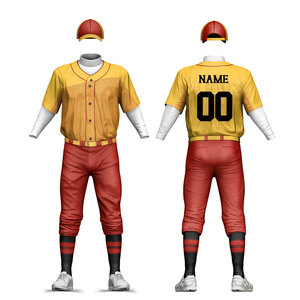 Uniformes de baseball d'impression de logo personnalisé de vente chaude meilleure conception vêtements de sport légers en matériau 100% polyester - Product Image 1