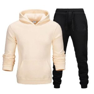 Automne hommes survêtement sweats à capuche + pantalons 2 pièces ensembles haute qualité hiver Streetwear survêtement - Product Image 6