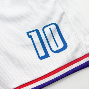 Conjunto de camiseta de fútbol de verano para niños personalizable, dos piezas, bandera nacional de Francia, uniforme de fútbol, camiseta de poliéster, pantalones cortos, servicio OEM - Product Image 6