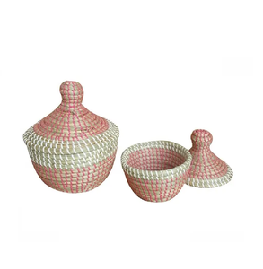 Modern Elegant Large Storage Basket with Lid Vietnam Wholesale Decorative Bamboo Wicker Woven <b>Products</b> for <b>Laundry</b> Use - Product Image 1