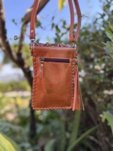 Sac à main pour téléphone en vente chaude, sac à main en cuir véritable de vache, cuir sculpté à la main, franges, petit sac, pochette, sac de créateur - Product Image 4