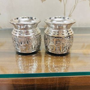 สร้อยคอเงินเยอรมัน lota 3นิ้วชุบเงิน3นิ้วสลักด้วยมืออย่างสวยงามทำจากโลหะ - Product Image 5