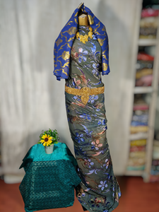 Splendeur Culturelle Somalienne Traditionnelle : Robe Longue de Mariage Ethnique pour Filles, en Velours Jacquard Tissé Uni, Style Maqbal Dirac, Longueur Cheville - Product Image 5