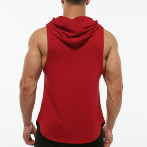 2025 OEM venta al por mayor personalizado liso hombres deportes Sudadera con capucha corte suelto camiseta entrenamiento músculo sin mangas gimnasio chaleco camisetas sin mangas - Product Image 2