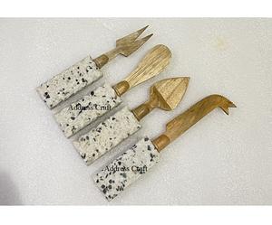 Juego de Queso de Último Diseño, Rebanador de Mantequilla con Mango de Terrazo, Regalo Empresarial, Juego de Queso de 4 Piezas, Cuchillo para Untar al Mejor Precio - Product Image 2