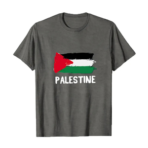 Bán Buôn Cao Cấp Người Đàn Ông Của Cổ Điển T-Shirts Với Miễn Phí Palestine Cờ In Đồ Họa Crew Cổ Tùy Chỉnh Thiết Kế Từ Nhà Cung Cấp - Product Image 2