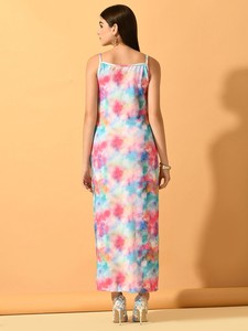 Robe d'été sans manches Robe Slim Sexy bodycon PU Coated Dress Maxi Length Dress avec tissu de haute qualité - Product Image 5