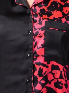 Pijama de seda para mujer, ropa de dormir de 2 piezas, de diseñador, De satén - Product Image 5