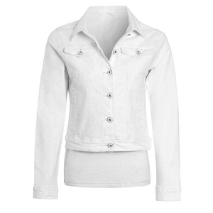 แจ็กเก็ตผ้ายีนส์ซักได้ใช้ได้ทั้งชายและหญิงมีฮู้ดแบบแข็งวิธีการทอผ้าฝ้ายที่ต้องมีในชีวิตประจำวัน - Product Image 5