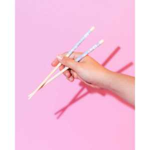 Bol à ramen BT21 écologique au design de dessin animé avec baguettes, logo personnalisé, en mélamine, vaisselle polie - Product Image 4