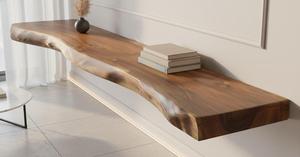 Estantes de Almacenamiento de Libros de Cocina de Madera Maciza 100% con Diseño Curvo, Estante Flotante Ajustable para Pared de Sala de Estar o Cocina - Product Image 6