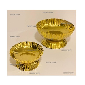 <b>Set</b> of 2 different sizes decorative bowls with premium quality metal <b>food</b> serving bowls at cheapest price - Product Image 1