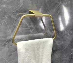 Double-Tier Stainless Steel Wall-Mounted Towel Ring Practical and Removable Design for Bathroom Basin Use - Product Image 1