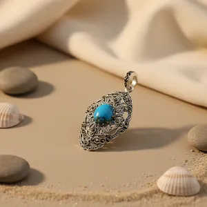Collier pendentif en perles plaqué or Art Déco pour femmes - Product Image 2