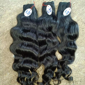 Extensions de cheveux indiens Remy bruts non traités, résistantes à la chute, douces, brillantes, style ondulé naturel, fournisseurs d'extensions de tissage de cheveux - Product Image 1