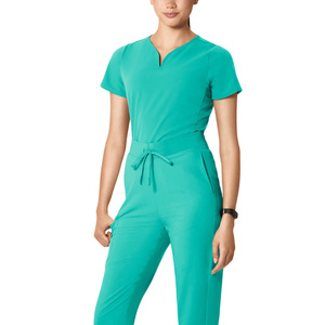 Uniformes Médicos para Mujer con Logotipo Personalizado, Cuello en V Curvo, Tallas Grandes hasta XL, Uniformes de Enfermera, Fabricante Directo, Quirúrgicos - Product Image 4