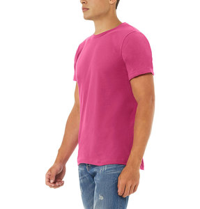 BELLA + CANVAS 3001 Logo personnalisé 100% coton T-shirt à manches courtes impression personnalisée sérigraphie broderie T-shirt pour hommes - Product Image 3