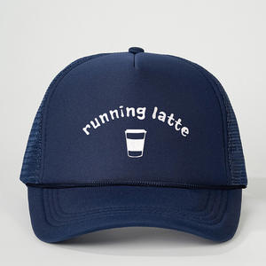 Venta al por mayor de gorra de camionero con logotipo personalizado bordado 100% poliéster deportes correr Snapback gorra de béisbol 5 paneles de malla de espuma en blanco deportivo - Product Image 4