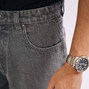 Pantalon de survêtement en éponge française taille haute pour homme Pantalon de jogging délavé avec cordon de serrage Pantalon léger et décontracté pour homme délavé - Product Image 4