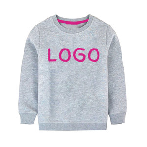 เสื้อสเวตเตอร์คอกลมแขนยาวสำหรับเด็กผู้ชายและเด็กผู้หญิงเสื้อสเวตเตอร์สำหรับเด็กสีพื้นเรียบสำหรับฤดูใบไม้ผลิ - Product Image 3