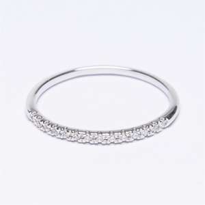แหวนทอง14K สำหรับผู้หญิง0.05ct แหวนหมั้นดีไซน์คลาสสิกหรูหรา - Product Image 3