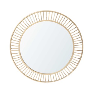 Espejo de pared de lujo radiante que mejora los espacios con un diseño llamativo con acabado reflectante brillante y estética moderna de moda - Product Image 5