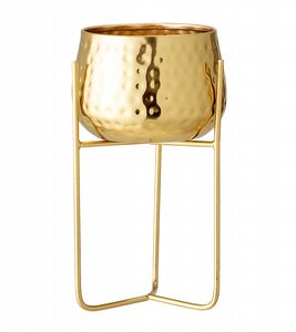 กระถางต้นไม้โลหะ3ขาสีเงินสำหรับตกแต่งภายในผู้ผลิตและส่งออก - Product Image 5