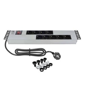 Support de commutation 8-19 pouces, 9 voies, 2U, prise allemande, bouton On/Off, PDU - Product Image 1